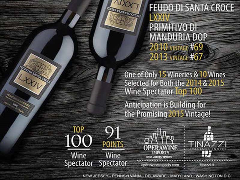 Vang Ý Feudo Di Santa Croce Celebration LXXIV Primitivo