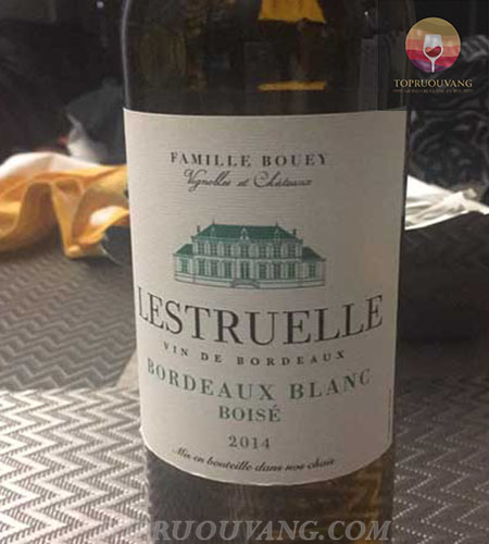 Rượu vang Pháp LESTRUELLE Bordeaux Blanc 